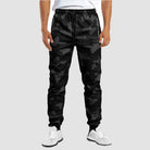 Men Camouflage Tapered Pants with Two Zip Pockets Drawstring Tracksuit Trousers
