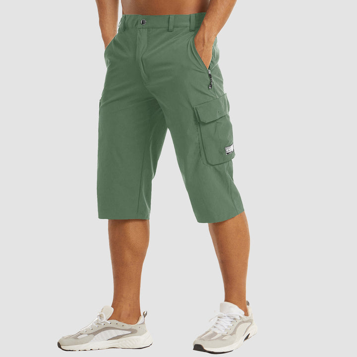 Men Knee Length Shorts Lightweight Thin Quick Dry Cargo Shorts