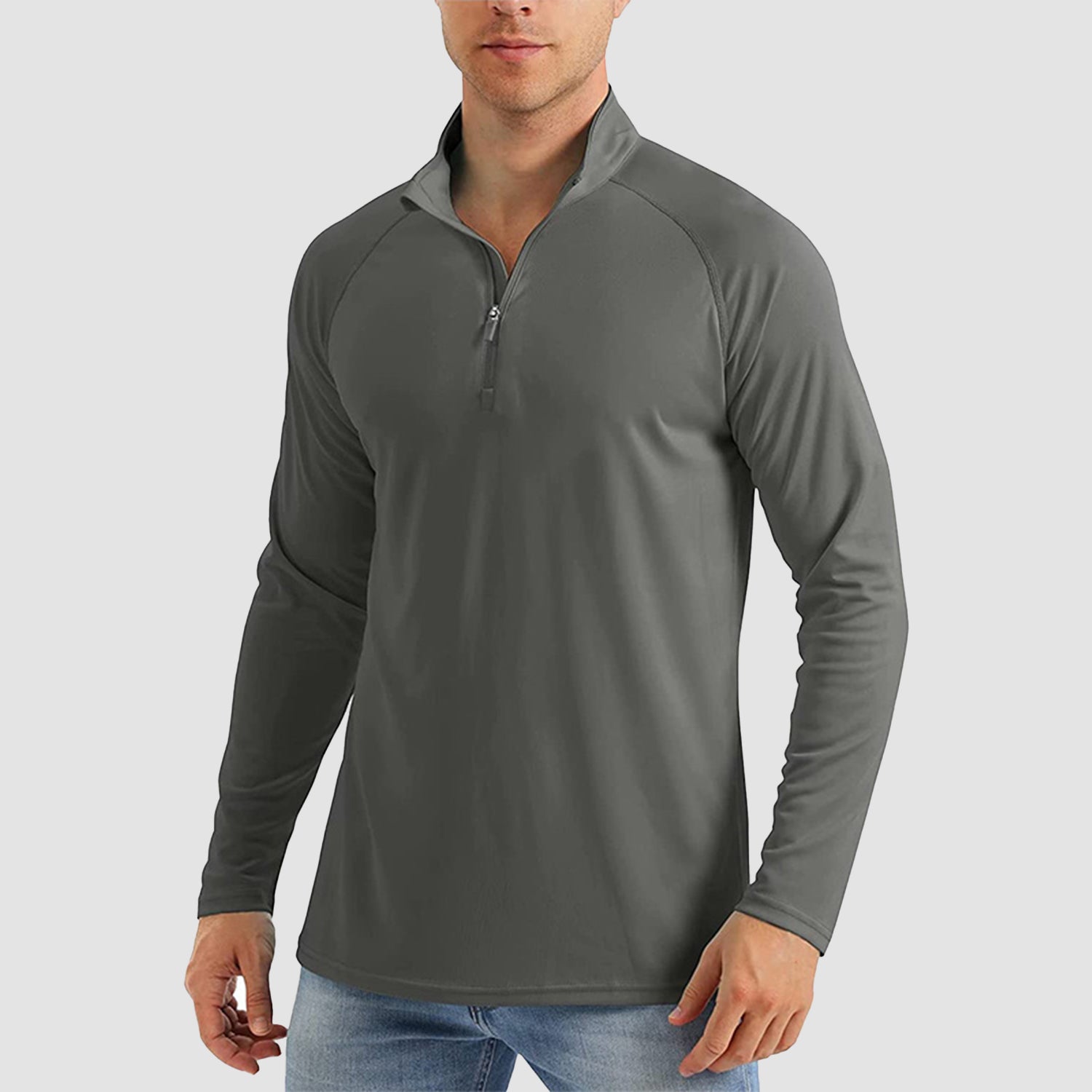 Men's quarter zip online sports tops