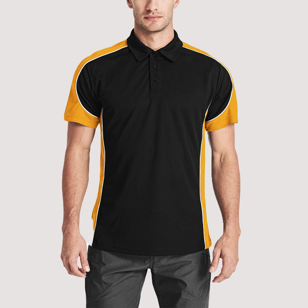 Men's Outdoor Golf Polo Shirts Short Sleeve 3 Button Quick Dry Casucal Polo T-Shirts