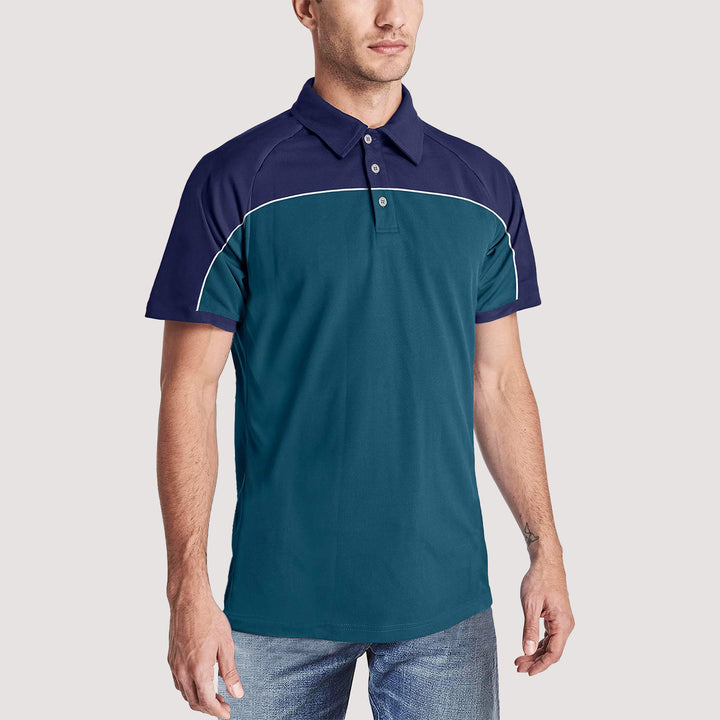 Men's Outdoor Golf Polo Shirts Short Sleeve 3 Button Quick Dry Casucal Polo T-Shirts