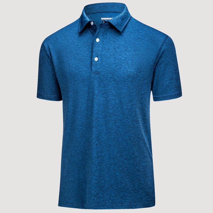 Men's Golf Polo T-Shirts with Buttons Moisture Wicking Sports Shirts