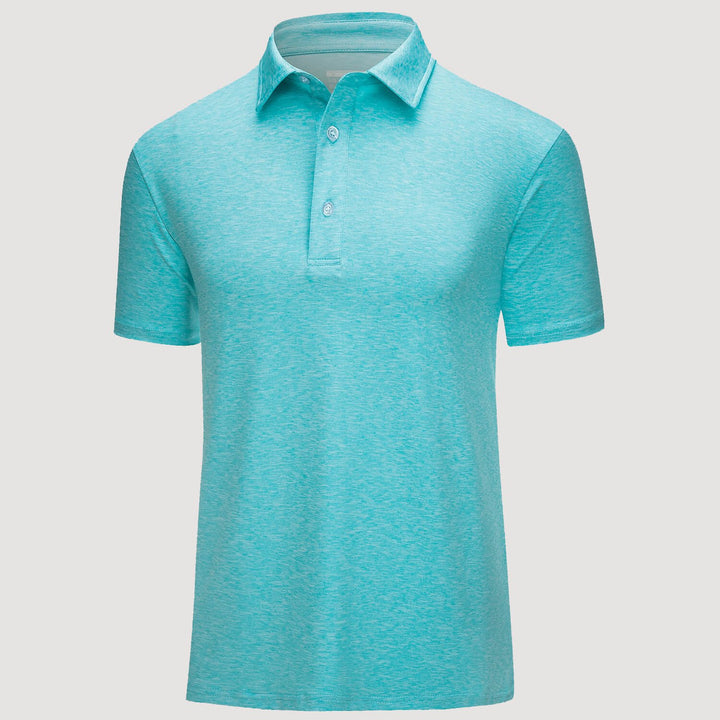 Men's Golf Polo T-Shirts with Buttons Moisture Wicking Sports Shirts