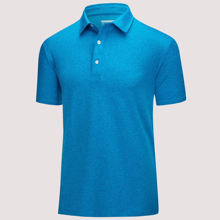 Men's Golf Polo T-Shirts with Buttons Moisture Wicking Sports Shirts