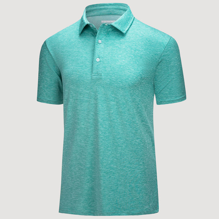 Men's Golf Polo T-Shirts with Buttons Moisture Wicking Sports Shirts