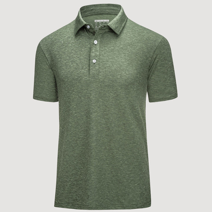 Men's Golf Polo T-Shirts with Buttons Moisture Wicking Sports Shirts