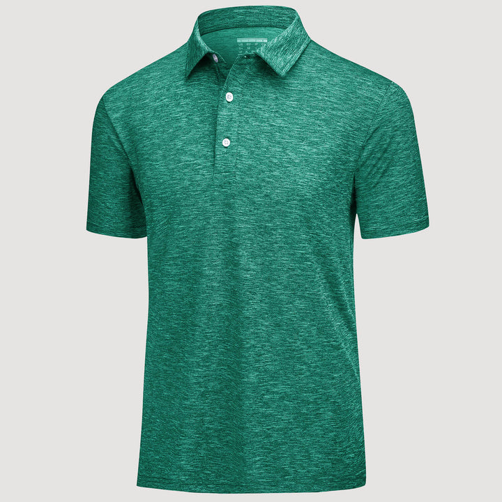 Men's Golf Polo T-Shirts with Buttons Moisture Wicking Sports Shirts