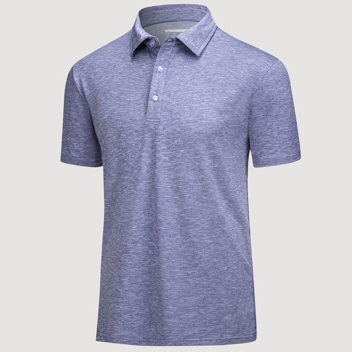 Men's Golf Polo T-Shirts with Buttons Moisture Wicking Sports Shirts