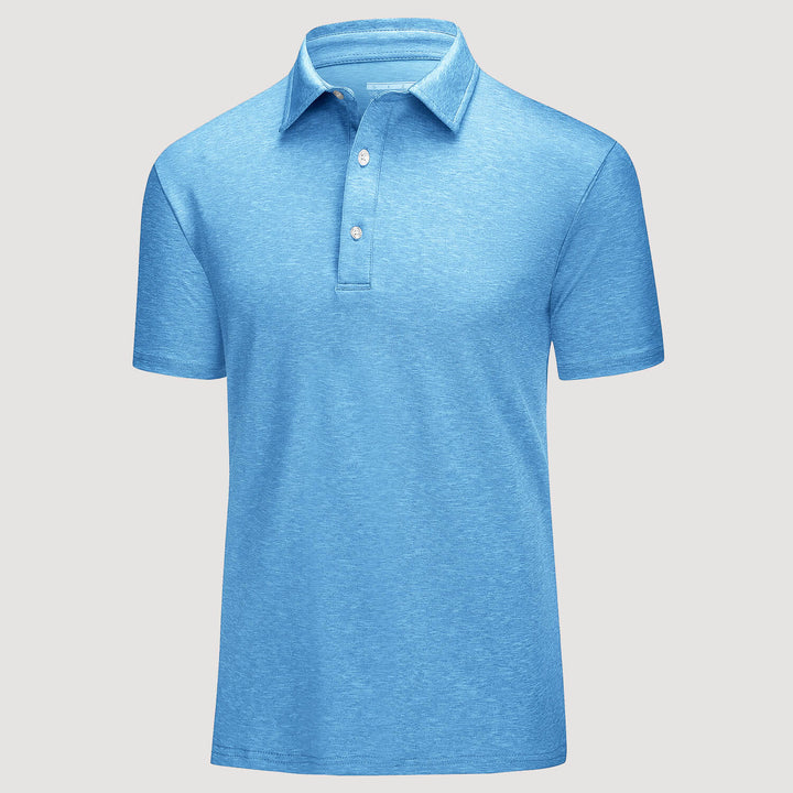 Men's Golf Polo T-Shirts with Buttons Moisture Wicking Sports Shirts