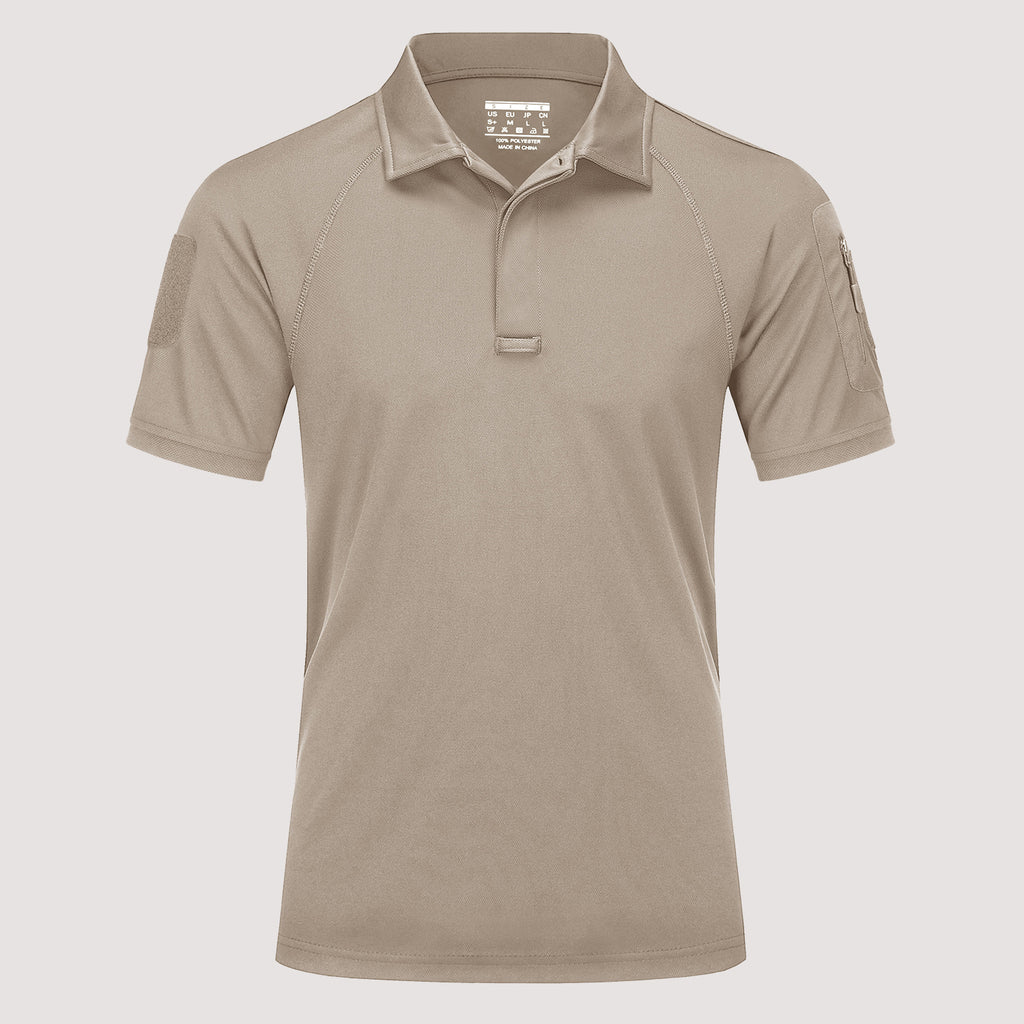 Men's 3 Buttons Quick Dry Performance Sleeve Golf Shirt