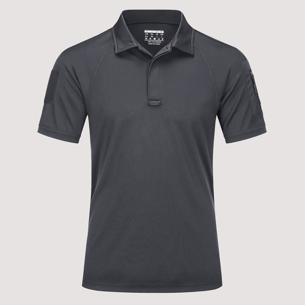 Men's 3 Buttons Quick Dry Performance Sleeve Golf Shirt