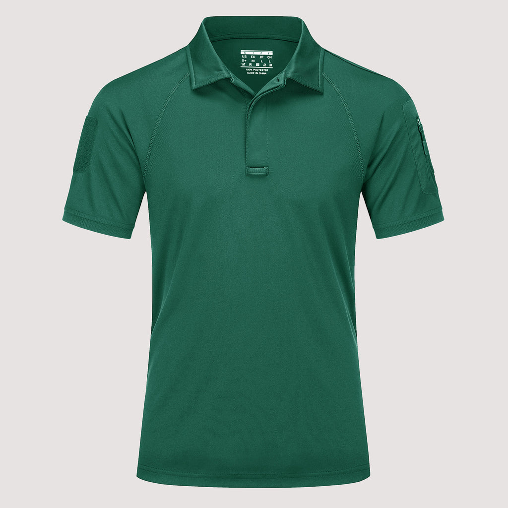 Men's 3 Buttons Quick Dry Performance Sleeve Golf Shirt