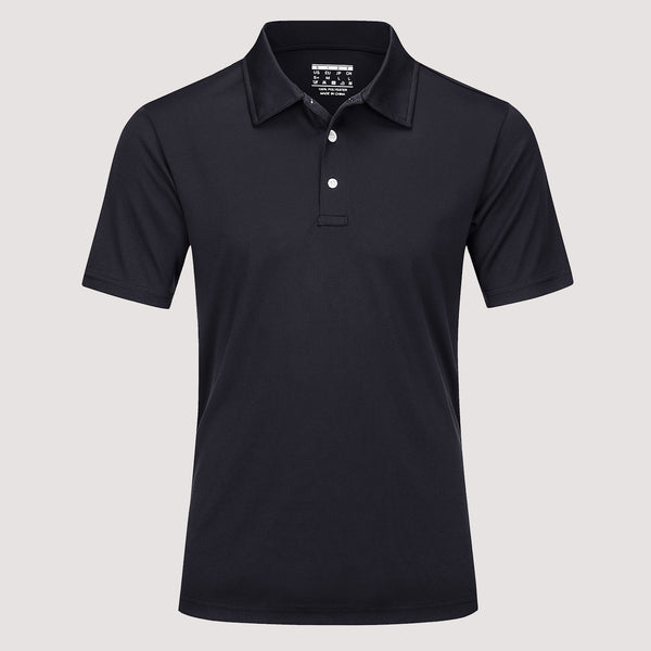 Men's 3 Buttons Casual Work  Quick Dry Short Sleeve Golf Polo Shirt