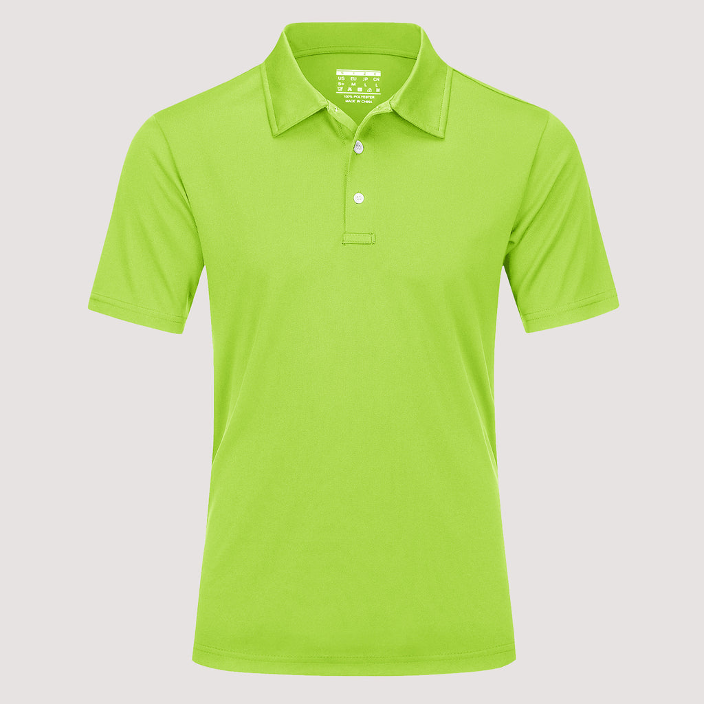 Men's 3 Buttons Casual Work  Quick Dry Short Sleeve Golf Polo Shirt