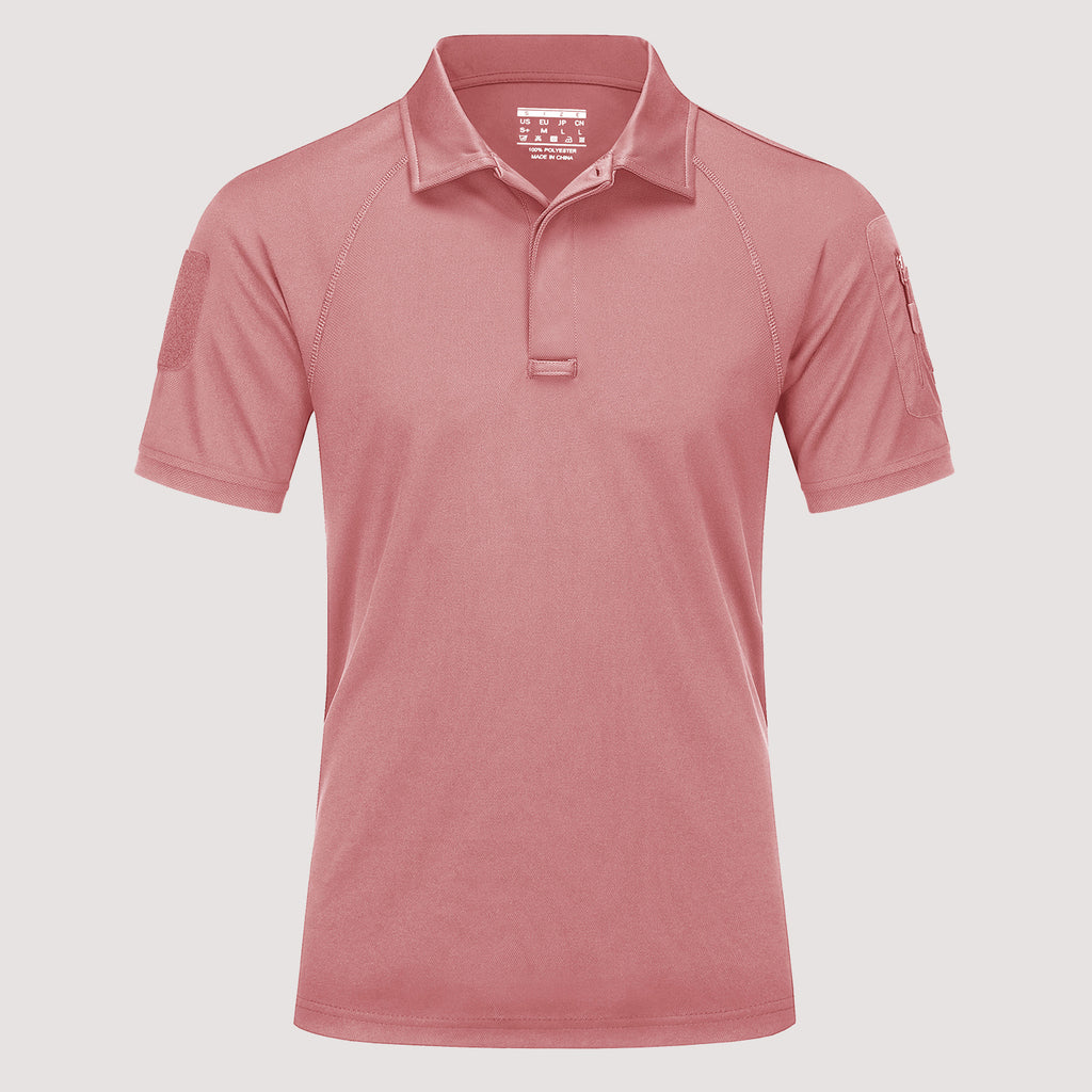 Men's 3 Buttons Quick Dry Performance Sleeve Golf Shirt