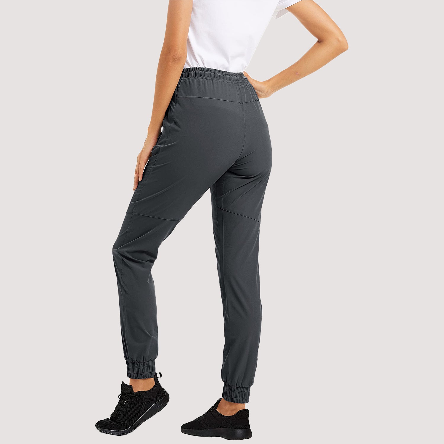 Women's Quick Dry Joggers Running Pants with 2 Zipper Pockets