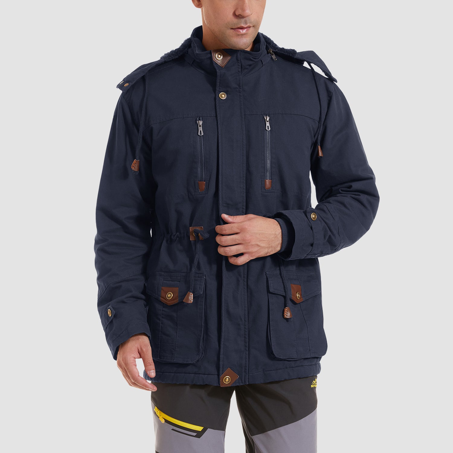 Navy blue sales cargo jacket