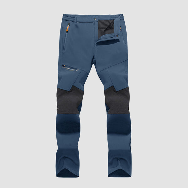 Men's Tactical Trekking Pants with Zipper Pockets Outdoor Ripstop Hiking Trousers