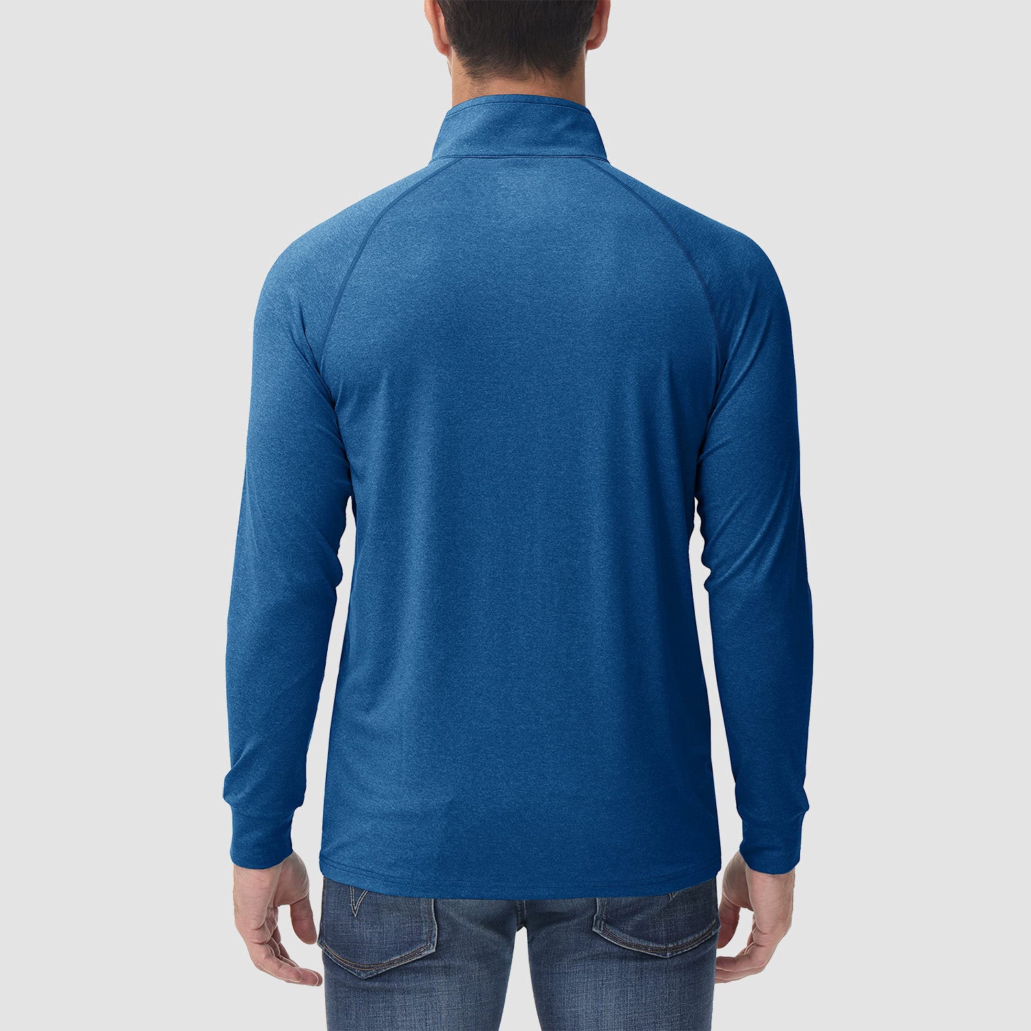 Men's 1/4 Zip Long Sleeve Polo Shirt UPF 50+ Quick Dry Shirt – MAGCOMSEN