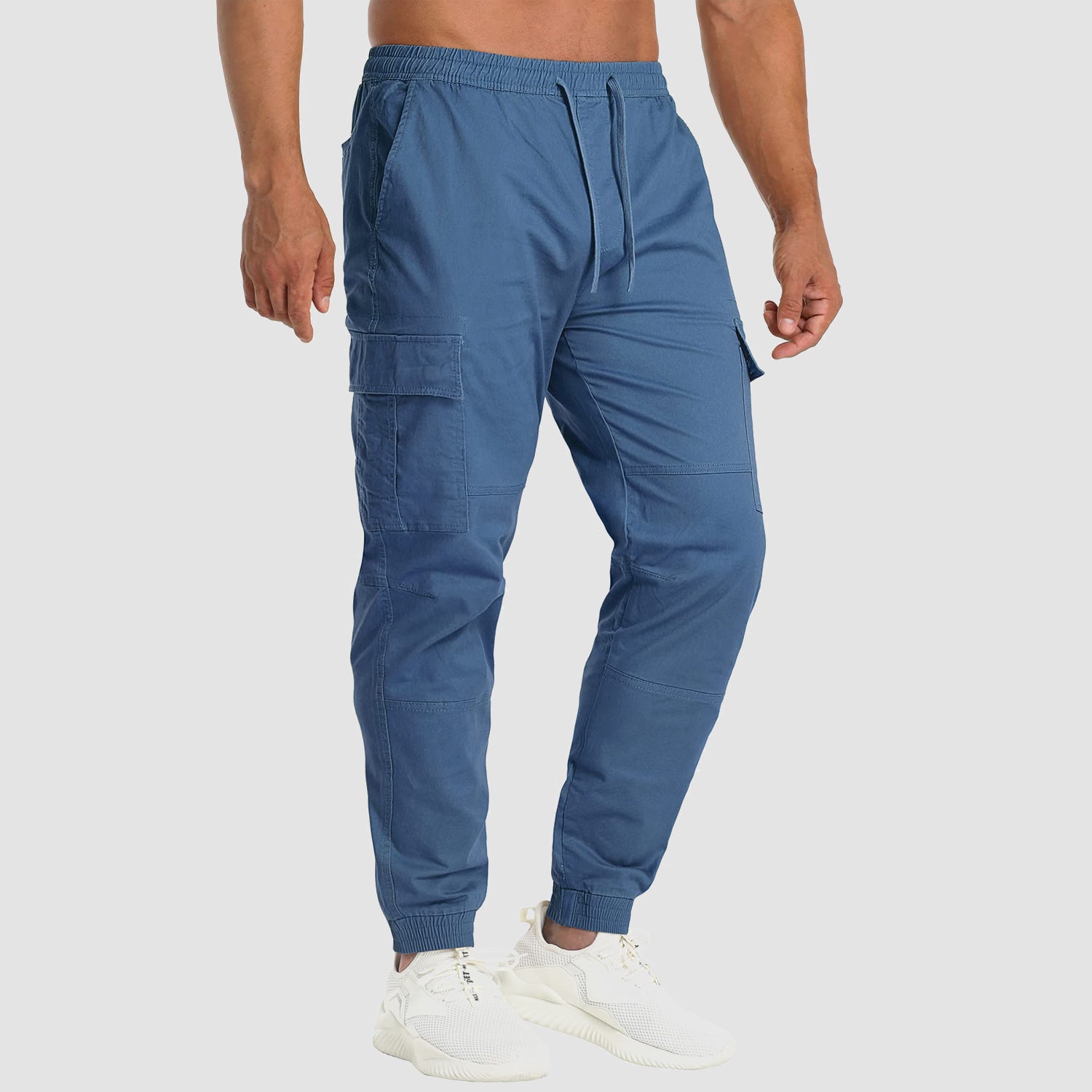 Men's Cargo Pants Elastic Waist Quick Dry Trousers, Brick Red / 36