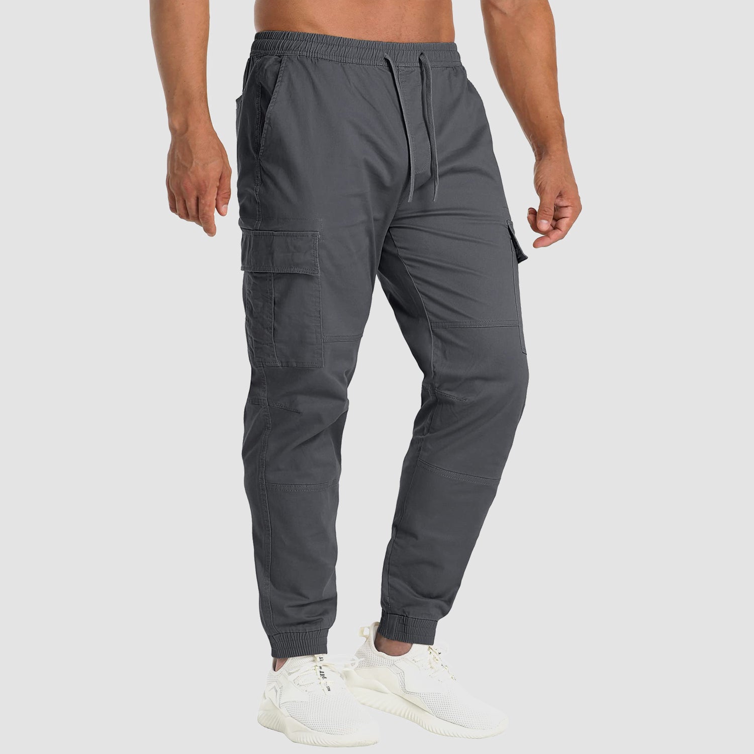 Men Loose Cargo Pants Combat Baggy Fishing Trousers Elastic Waist Work Wear  | eBay