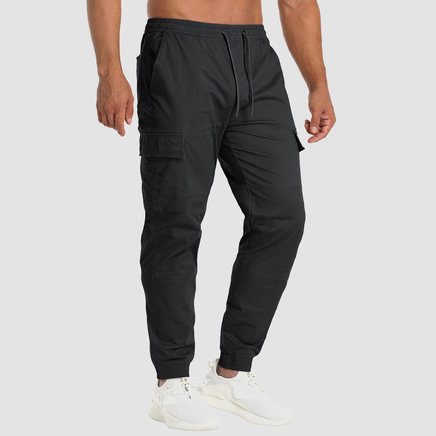 MAGCOMSEN Men's Cargo Pants Elastic Waist Quick Dry Trousers, Black / 40