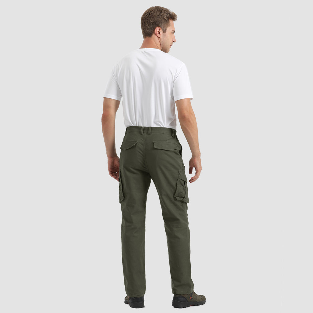 Men's Cargo Pants Ripstop Straight Leg Pants Outdoor Casual Fishing Pant with 7 Pockets