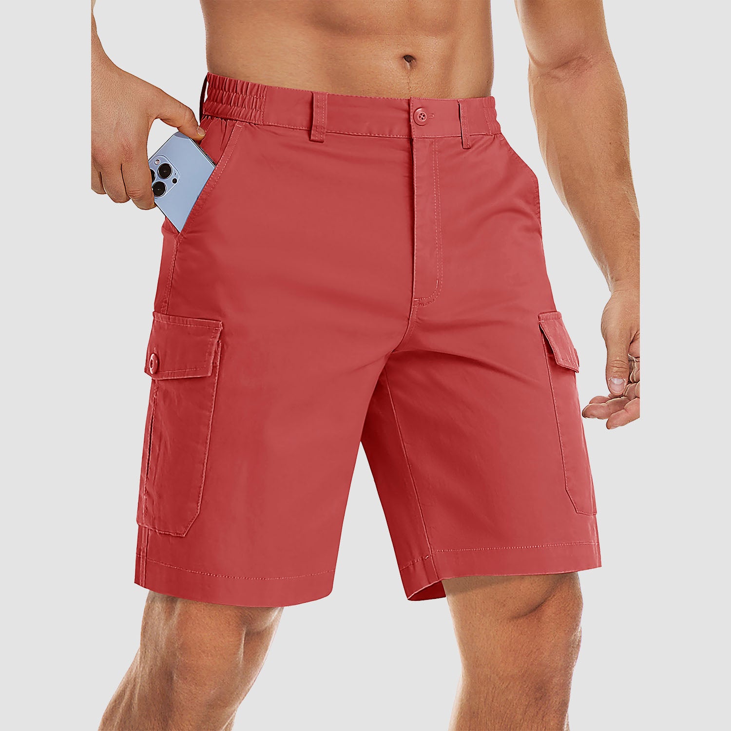magcomsen MAGCOMSEN Sweat Shorts for Men with Pockets Soccer Shorts 3/4  Pants Summer Shorts Fishing Shorts Mens Casual Tactical Hiking Sho