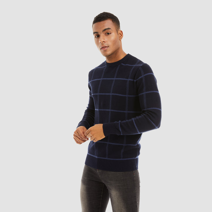 Men's Casual Knitted Sweaters Crewneck Pullover Cotton Sweatshirt Soft Lightweight Autumn