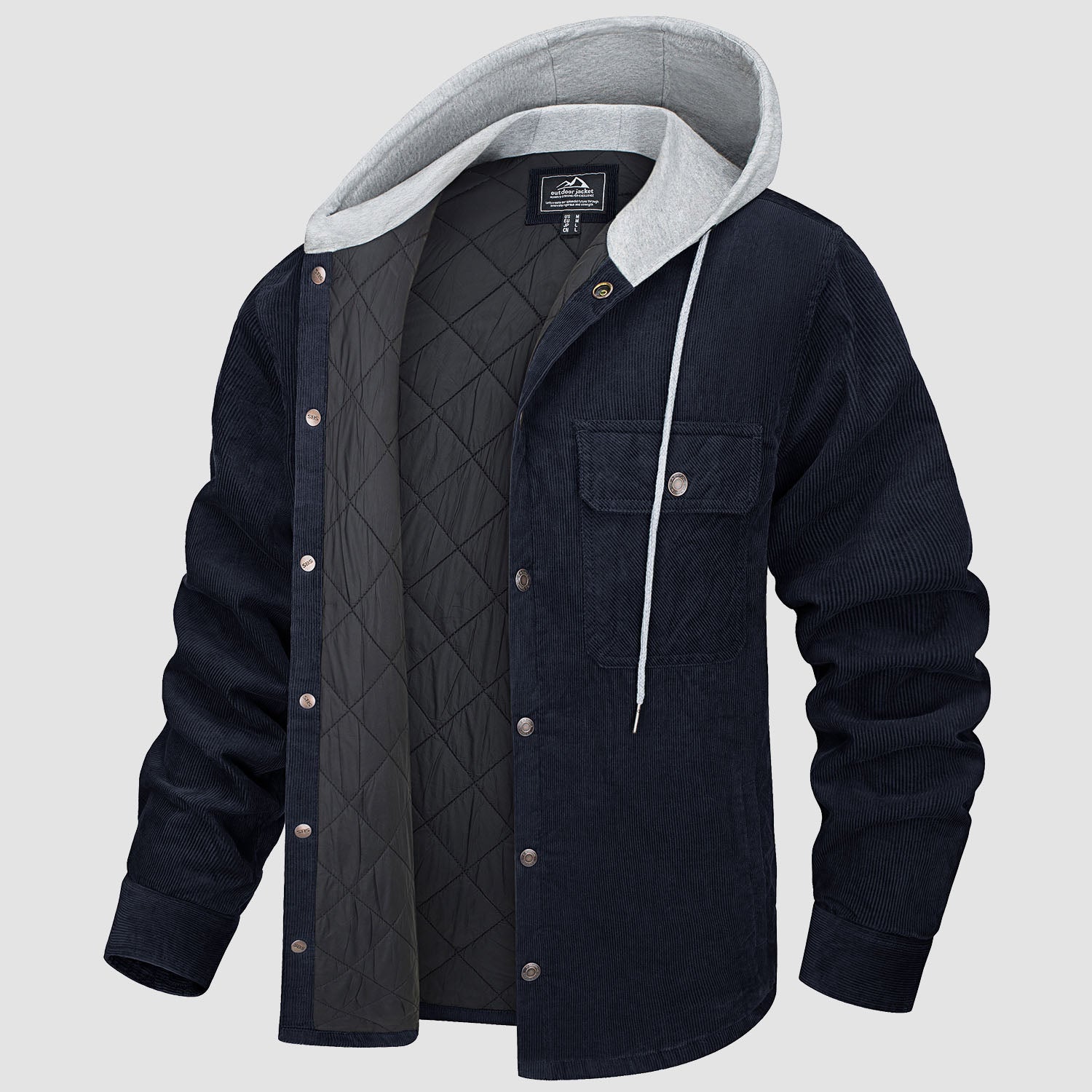 Men's Full Zip Fleece Flannel Jackets Shirt Plaid Cotton Hoodies Soft Warm  Coat for Men with Hood