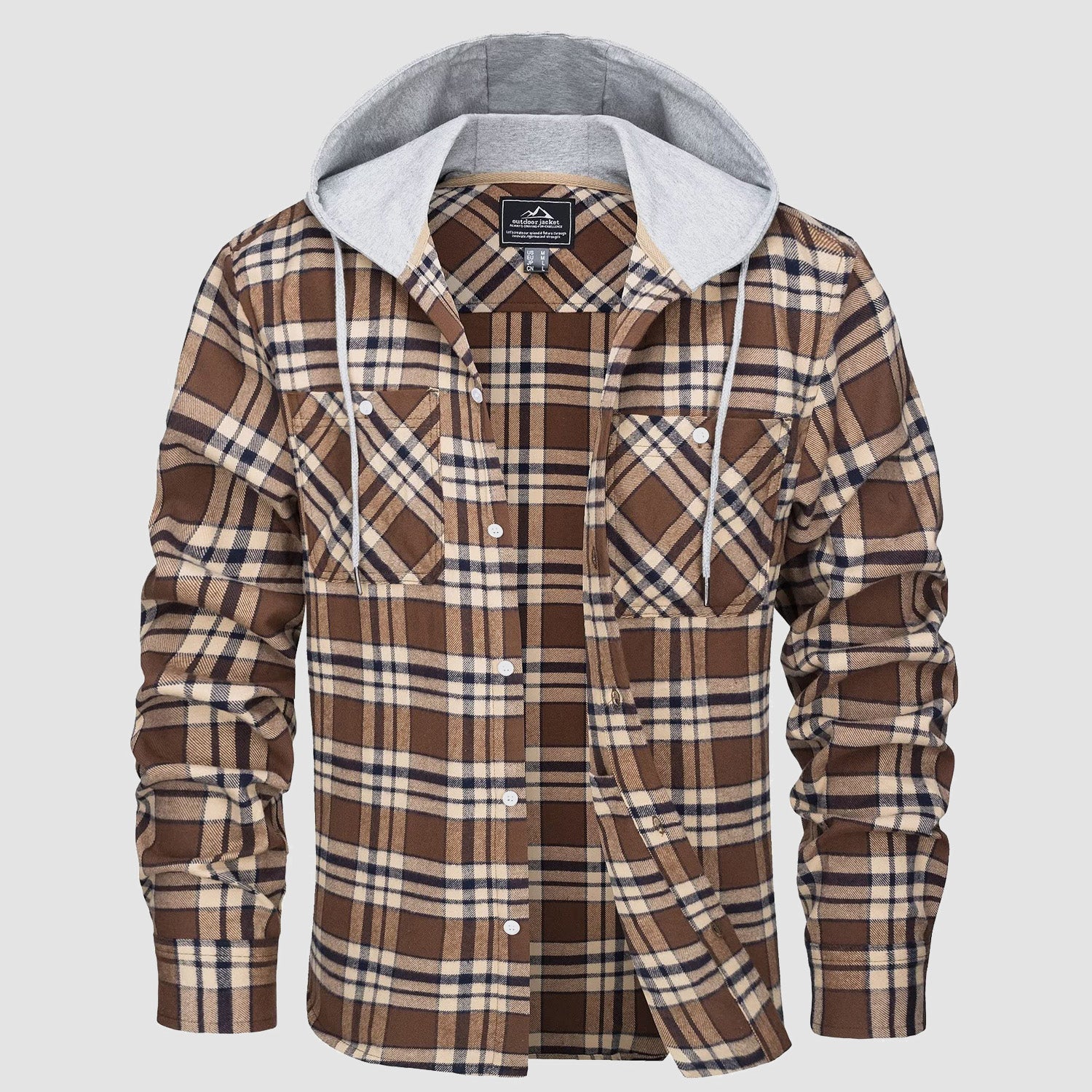 Short sleeve flannel discount hoodie