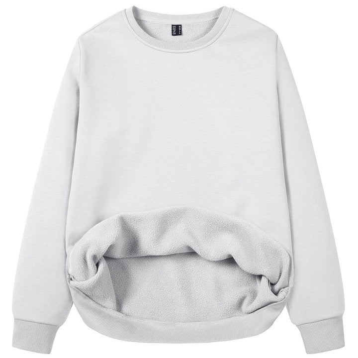 Women's Crewneck Sweatshirt Long Sleeve Casual Warm Fleece Pullover Sweater - MAGCOMSEN