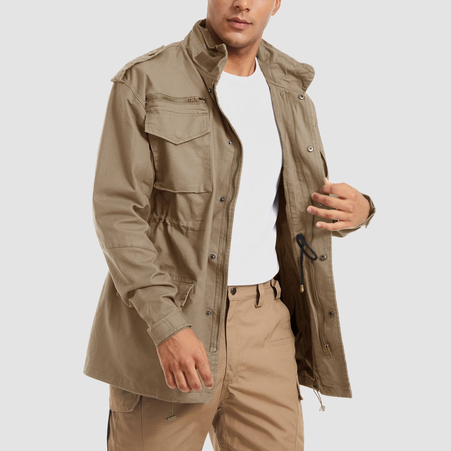 Men's Field Jacket Hooded Coat Jacket