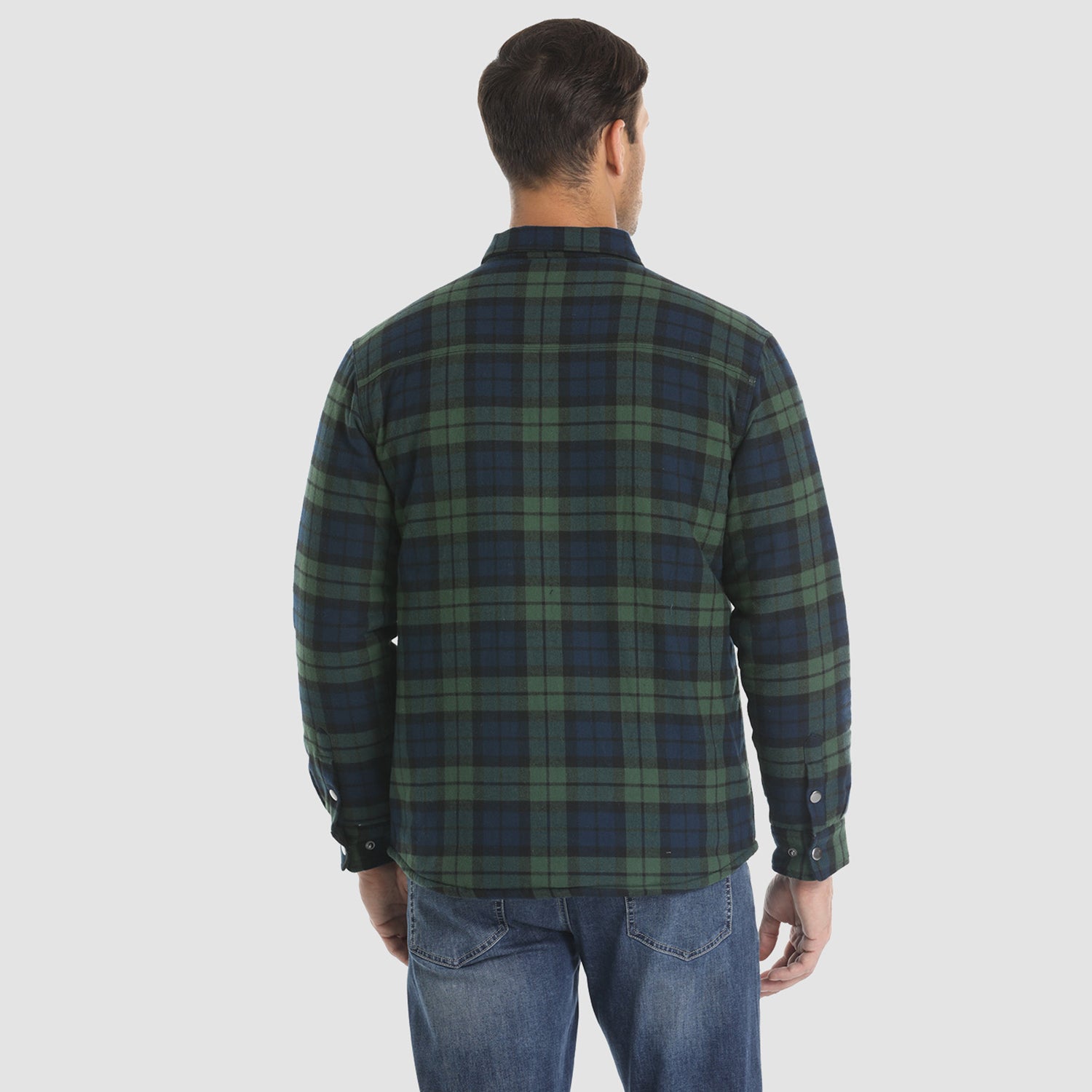 YYDGH Men's Flannel Plaid Shirt Jacket Winter Warm Long Sleeve Quilted  Lined Plaid Drawstring Coats Soft Button Down Thick Shirts with Hood Green  L 