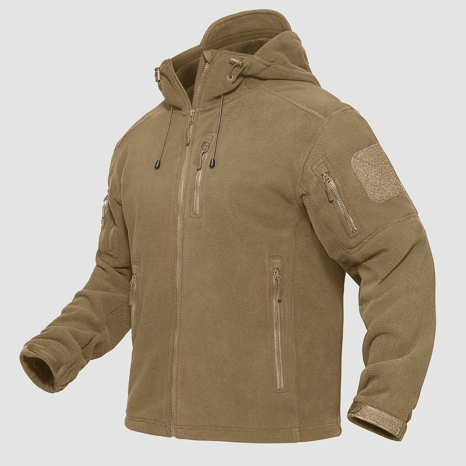 MAGCOMSEN Men's Tactical Jacket 7 Pockets Performance Fleece Lined