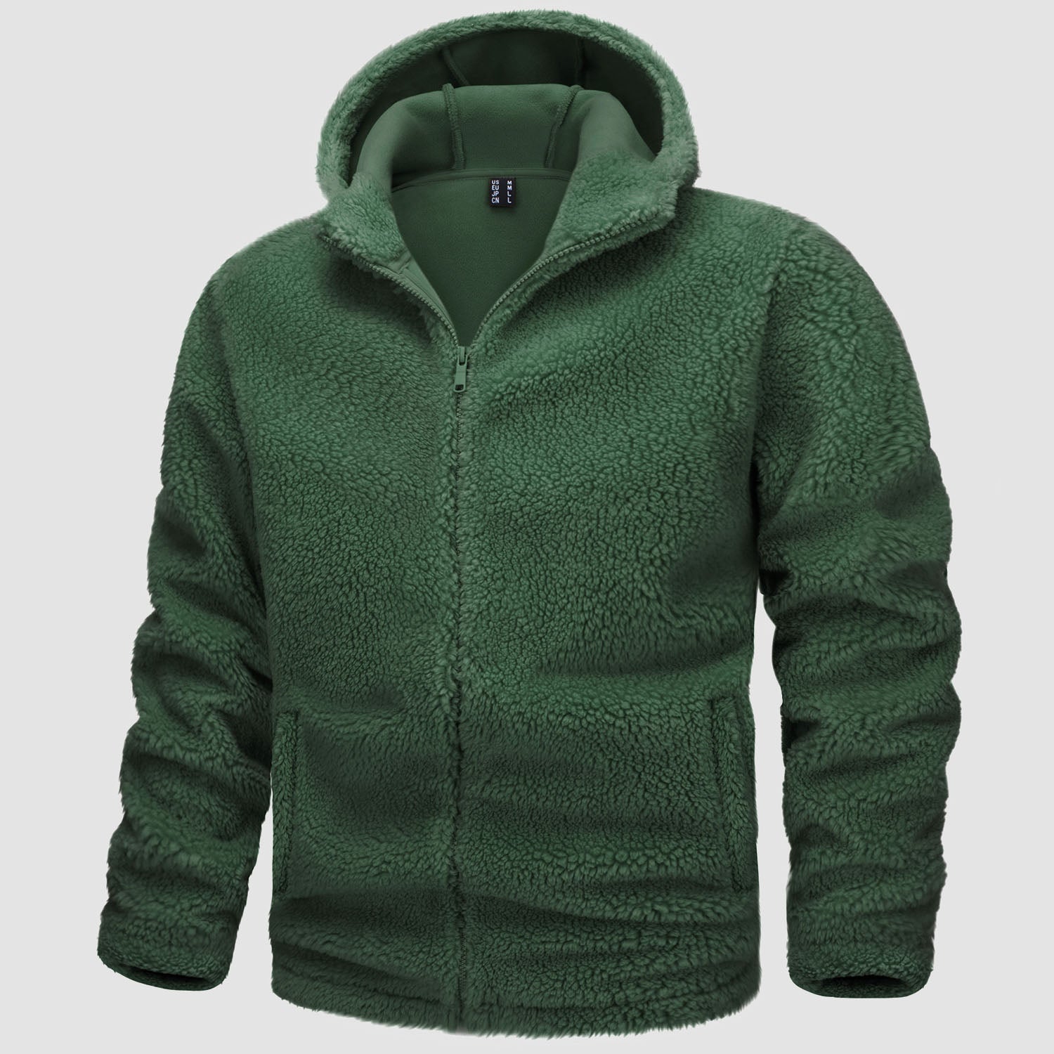 Men's Fleece Hoodie Sherpa Jacket Full Zip with 4 Pockets – MAGCOMSEN