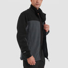 Men's Fleece Jacket Full Zip Stand Collar Fall Winter Jacket with Pockets