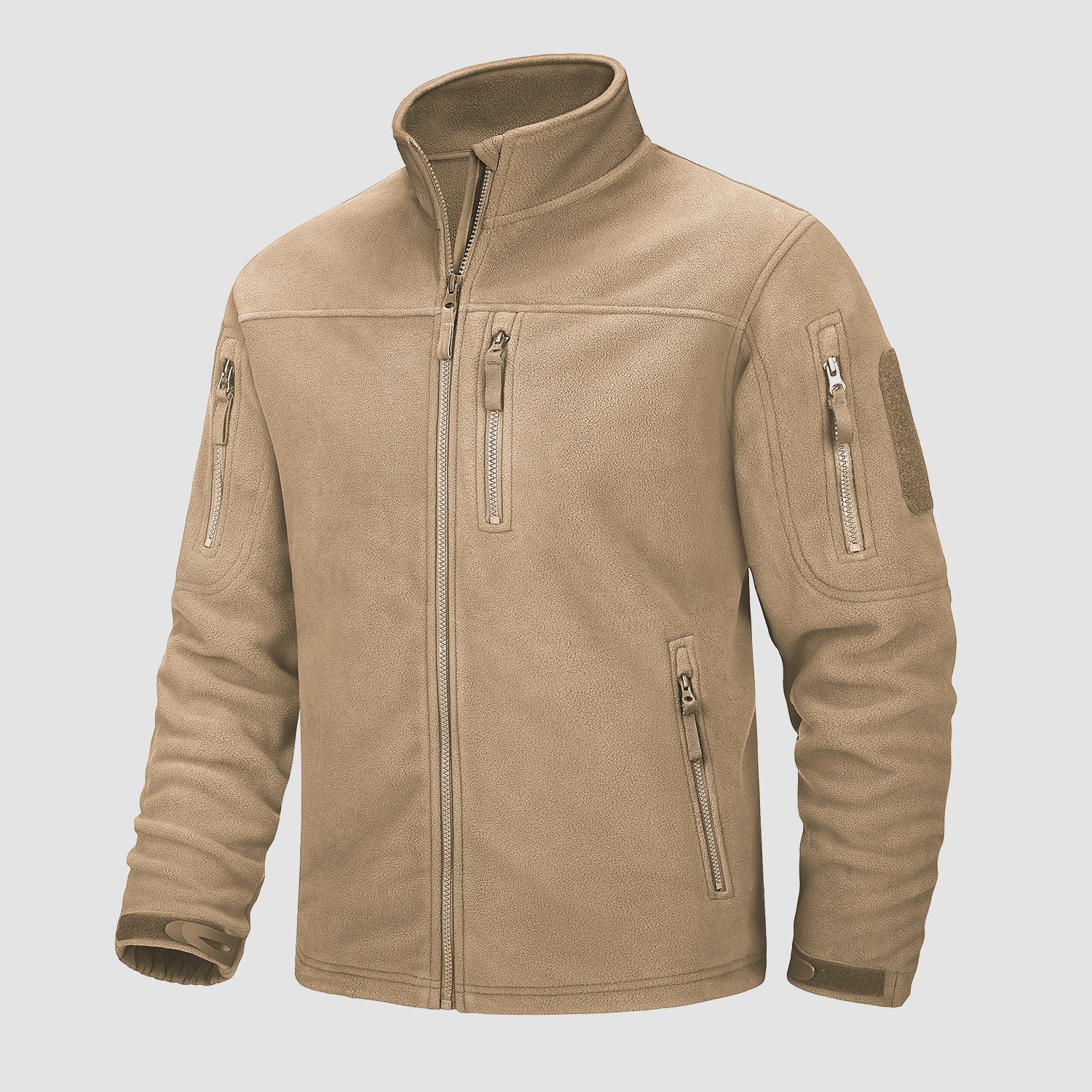 Men's Fleece Tactical Jacket Stand Collar Military Field Jackets