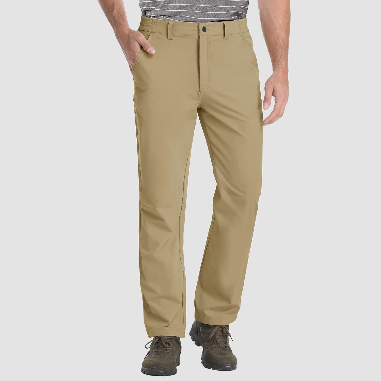 Men's Golf Pants Stretch Quick Dry Lightweight Hiking Pants with 3 Pockets