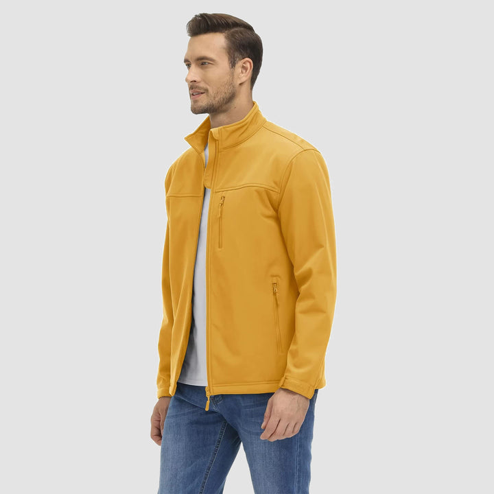 Men's Fleece Lined Jacket Lightweight Waterproof Jacket - MAGCOMSEN