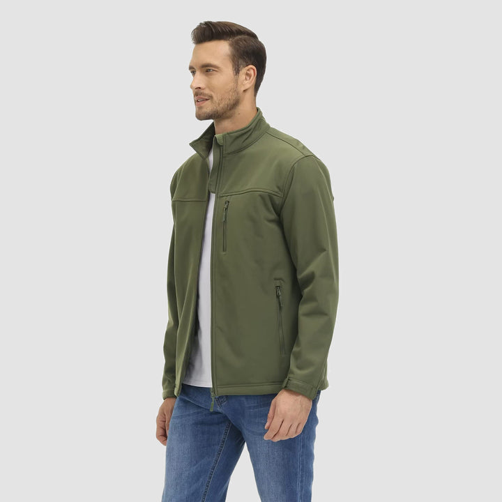 Men's Fleece Lined Jacket Lightweight Waterproof Jacket - MAGCOMSEN