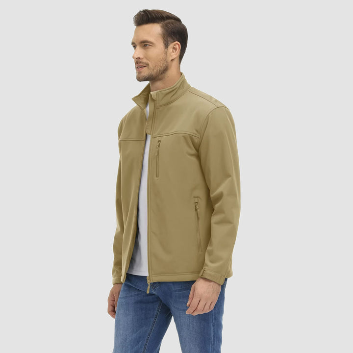 Men's Fleece Lined Jacket Lightweight Waterproof Jacket - MAGCOMSEN