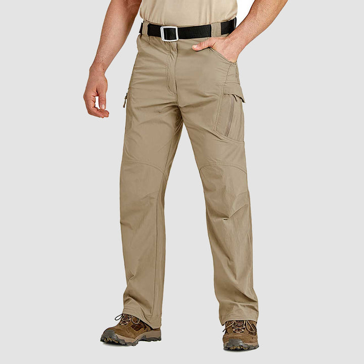 Men's Hiking Pants with 9 Pockets Quick Dry Cargo Trousers