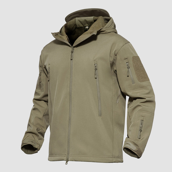 Men's Hooded Tactical Jacket Water Resistant Soft Shell Winter Coats