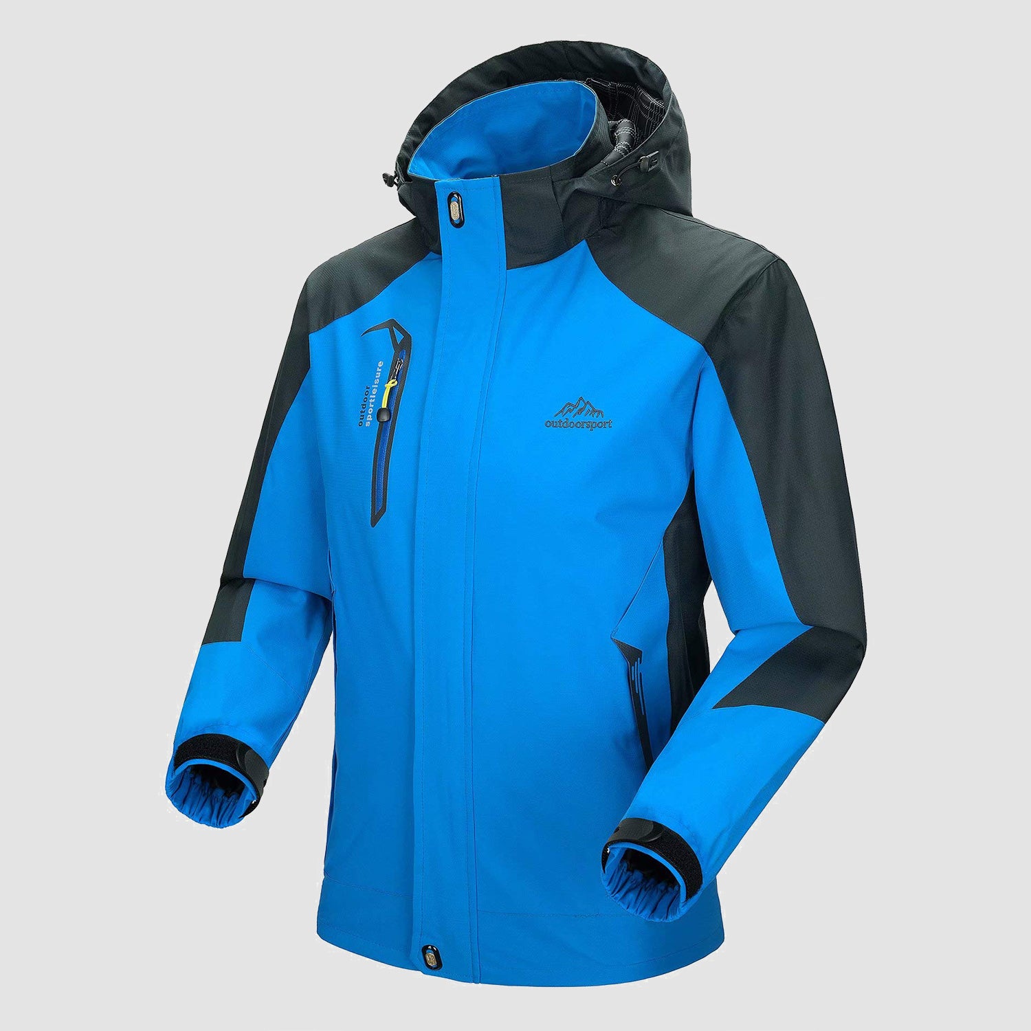 MAGCOMSEN Men's Lightweight Windbreaker Rain Jacket Raincoat with  Detachable Hood for Hiking Fishing Activewear(Fluorescent Green) - Magcomsen