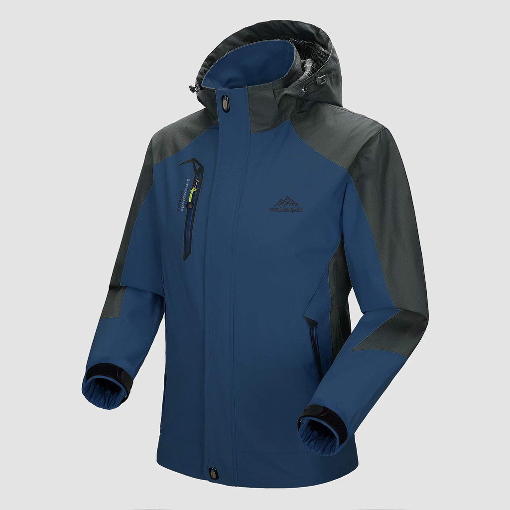 Men's Hooded Waterproof Jacket Lightweight Rain Jacket Running Jacket Sportswear
