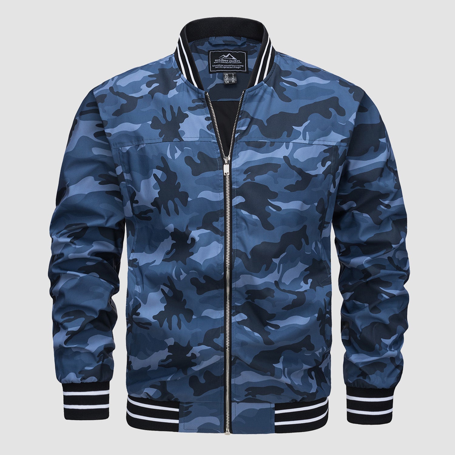 Men's Jacket Lightweight Windbreaker Bomber Jacket Windproof Casual Jacket Outwear