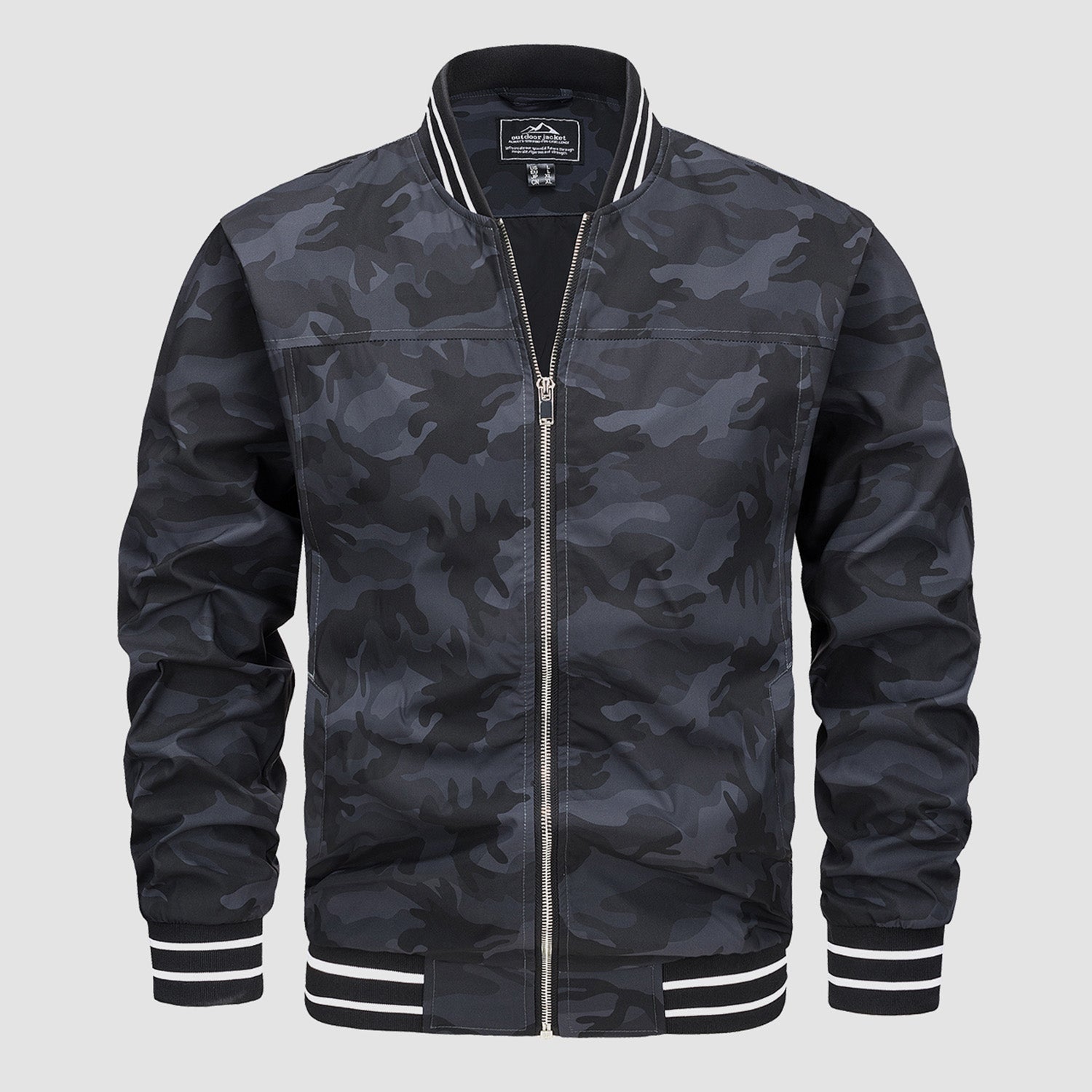  Cathalem Jackets for Men Men's Lightweight Softshell Coat  Sportwear Zipper Windbreaker Flight Bomber Jacket 29za Black : Pet Supplies