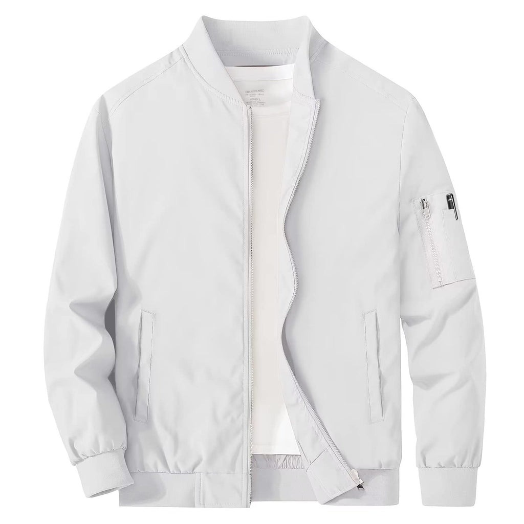 Men's Jacket Lightweight Windbreaker Bomber Jacket Windproof Casual Jacket Outwear