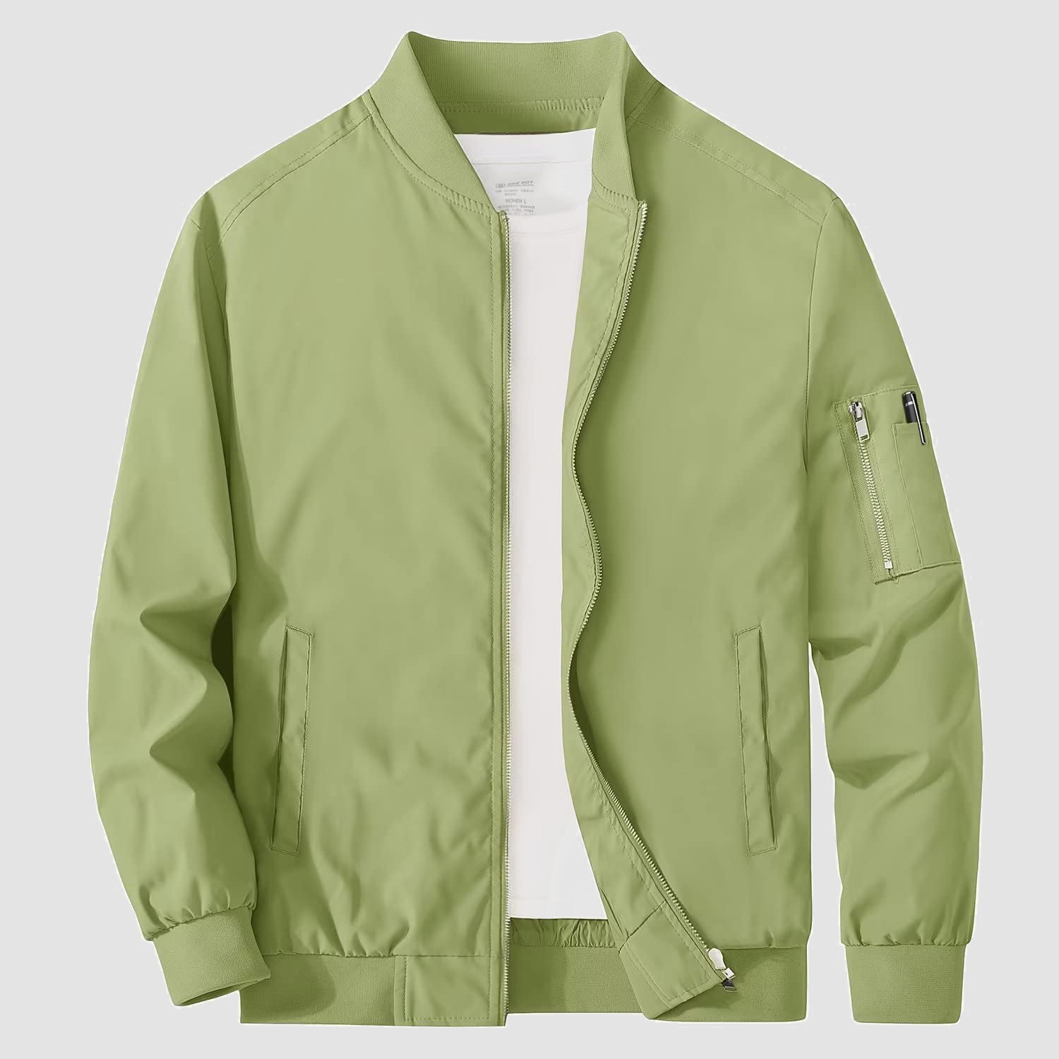 Light green hot sale bomber jacket